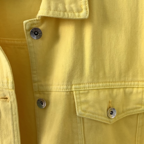 Vero Moda yellow oversized denim jacket size L - Picture 6 of 12